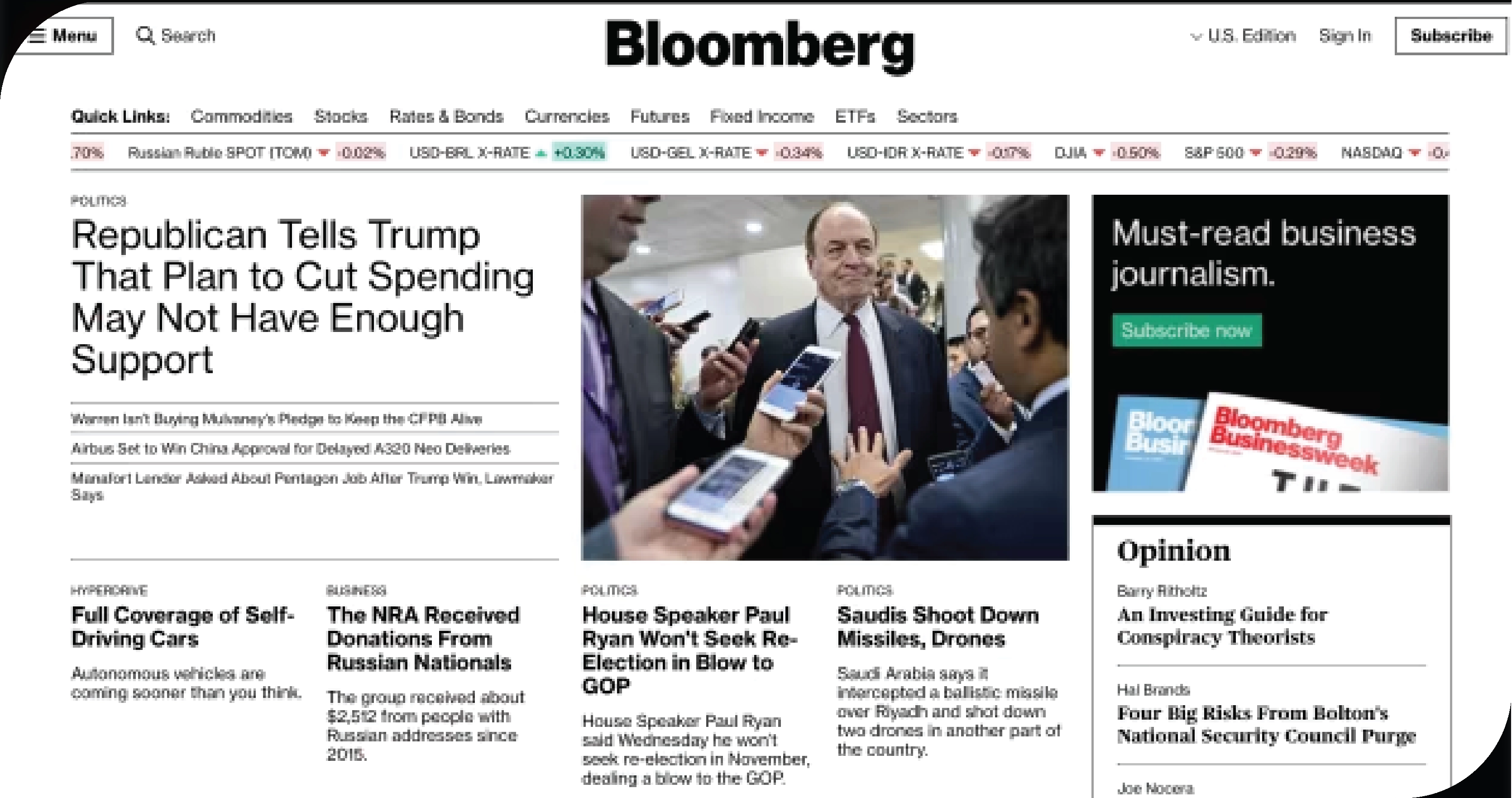 Benefits of Scraping Latest News Articles from Bloomberg